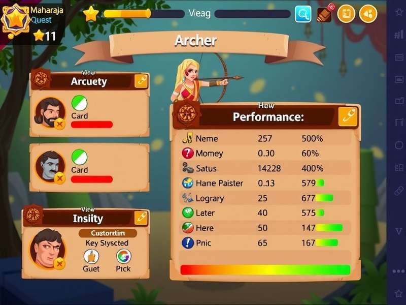 Maharaja Archery Quest performance statistics chart